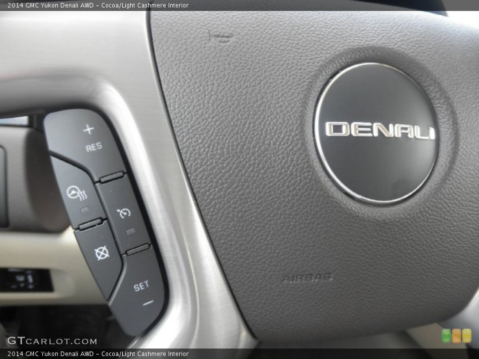 Cocoa/Light Cashmere Interior Controls for the 2014 GMC Yukon Denali AWD #85115465