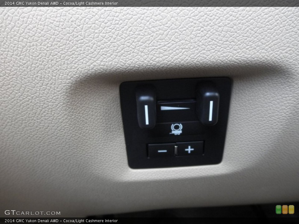 Cocoa/Light Cashmere Interior Controls for the 2014 GMC Yukon Denali AWD #85115501
