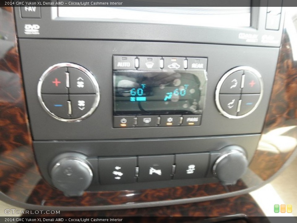 Cocoa/Light Cashmere Interior Controls for the 2014 GMC Yukon XL Denali AWD #85115876