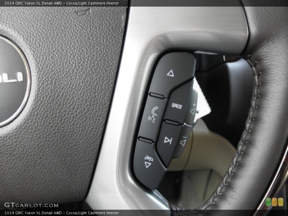 Cocoa/Light Cashmere Interior Controls for the 2014 GMC Yukon XL Denali AWD #85115906
