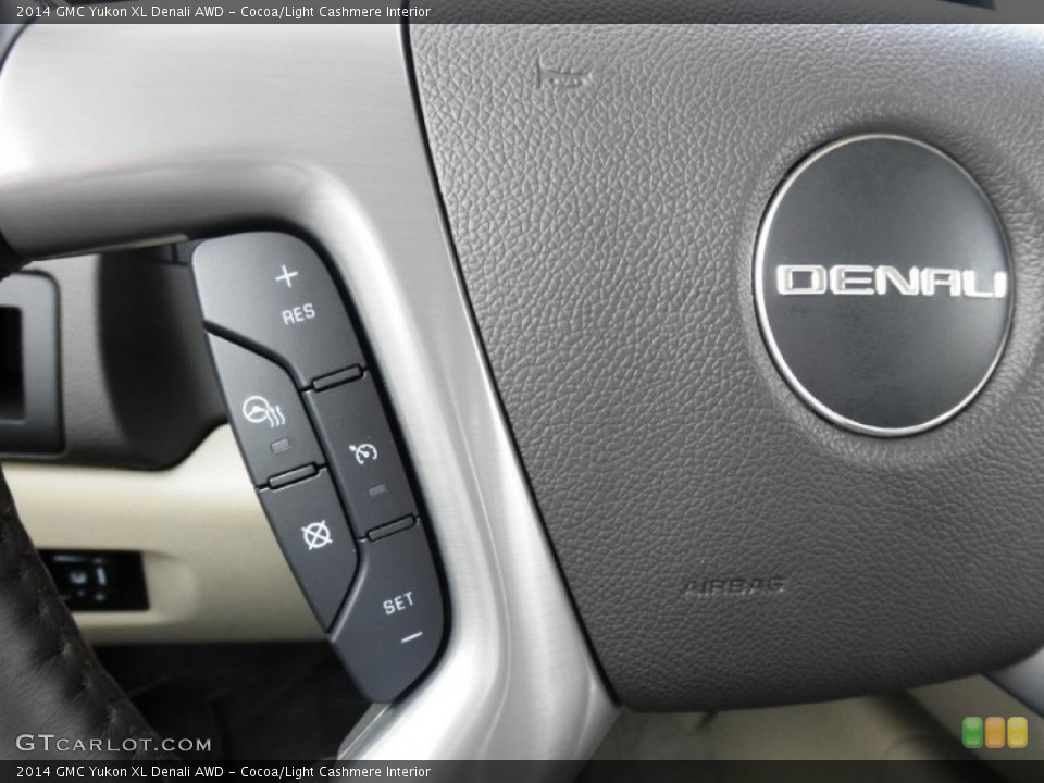 Cocoa/Light Cashmere Interior Controls for the 2014 GMC Yukon XL Denali AWD #85115918