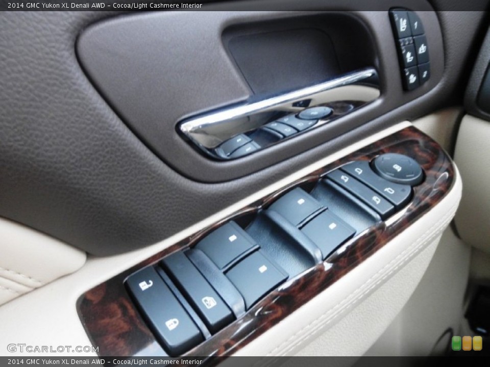 Cocoa/Light Cashmere Interior Controls for the 2014 GMC Yukon XL Denali AWD #85115930