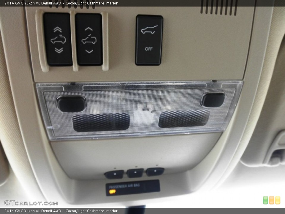Cocoa/Light Cashmere Interior Controls for the 2014 GMC Yukon XL Denali AWD #85115969