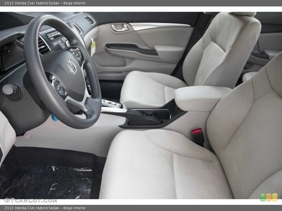 Beige Interior Front Seat for the 2013 Honda Civic Hybrid Sedan #85118633