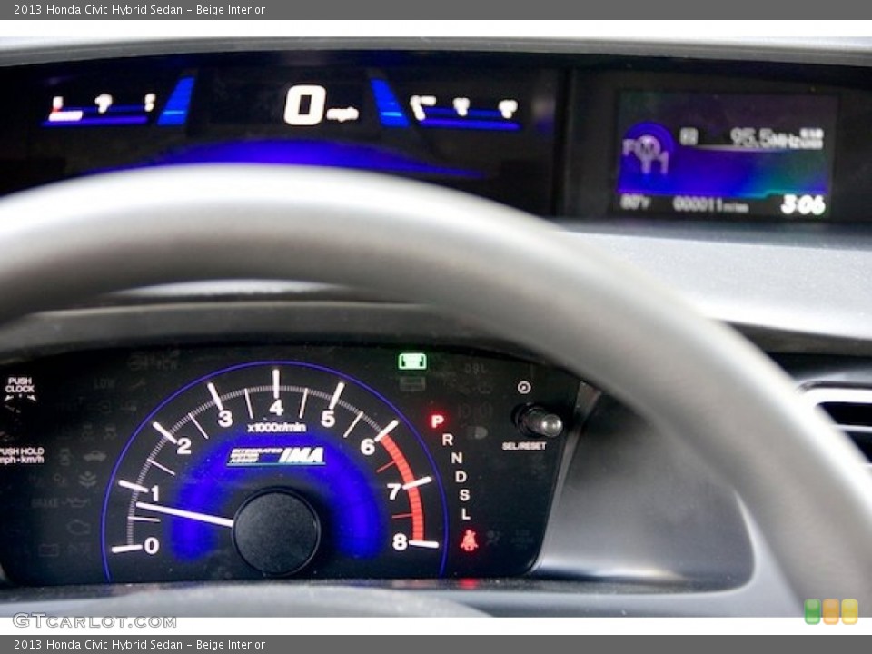 Beige Interior Gauges for the 2013 Honda Civic Hybrid Sedan #85118648