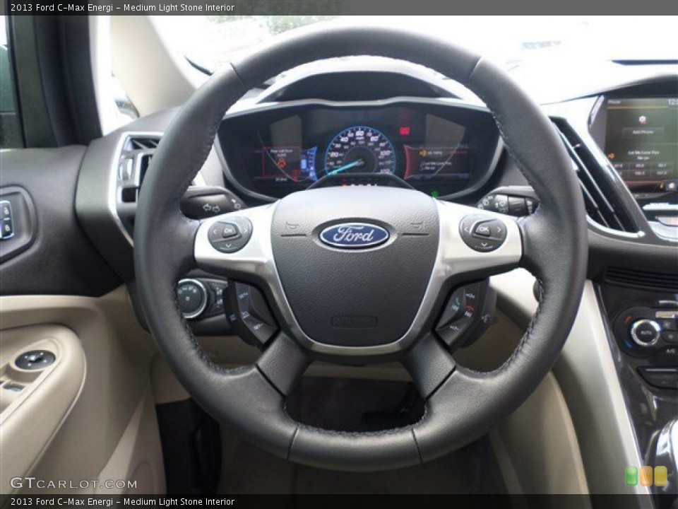 Medium Light Stone Interior Steering Wheel for the 2013 Ford C-Max Energi #85121346