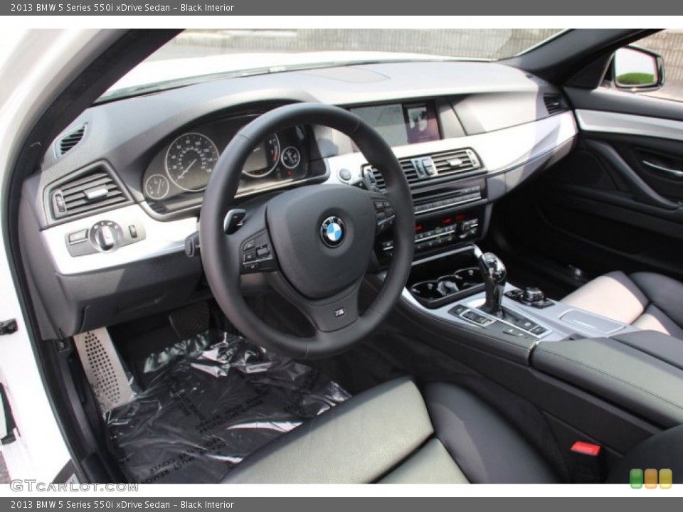 Black Interior Prime Interior for the 2013 BMW 5 Series 550i xDrive Sedan #85126454