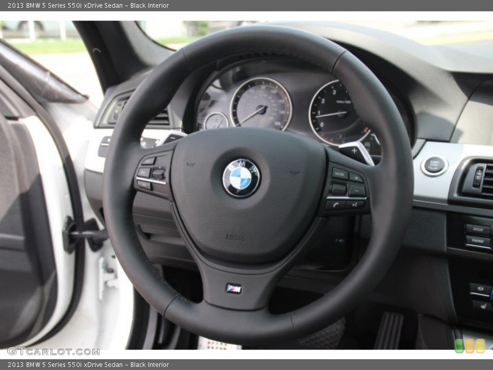 Black Interior Steering Wheel for the 2013 BMW 5 Series 550i xDrive Sedan #85126583