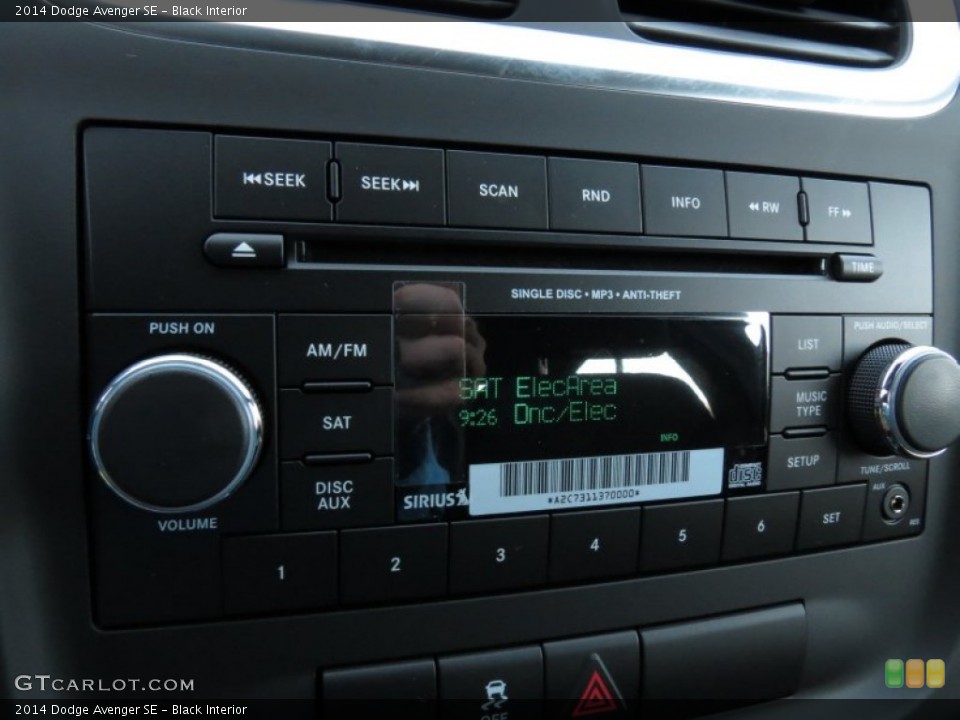 Black Interior Audio System for the 2014 Dodge Avenger SE #85130216