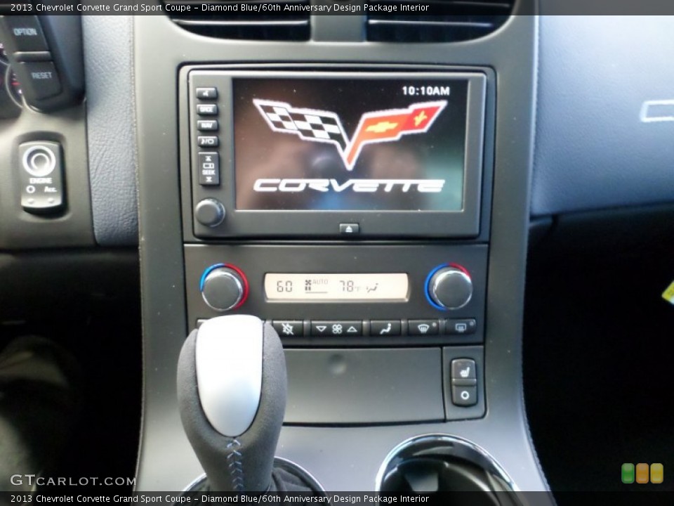 Diamond Blue/60th Anniversary Design Package Interior Controls for the 2013 Chevrolet Corvette Grand Sport Coupe #85131266