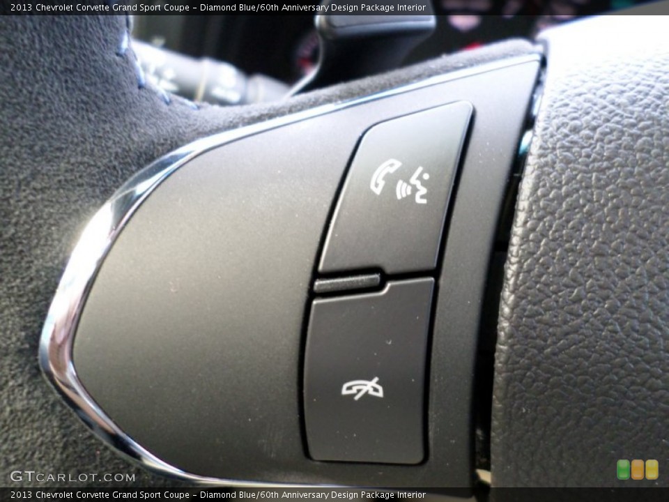 Diamond Blue/60th Anniversary Design Package Interior Controls for the 2013 Chevrolet Corvette Grand Sport Coupe #85131317