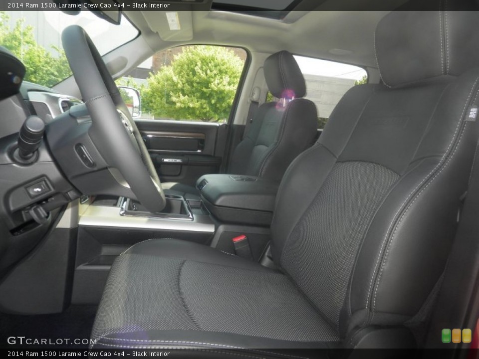 Black Interior Front Seat for the 2014 Ram 1500 Laramie Crew Cab 4x4 #85132340