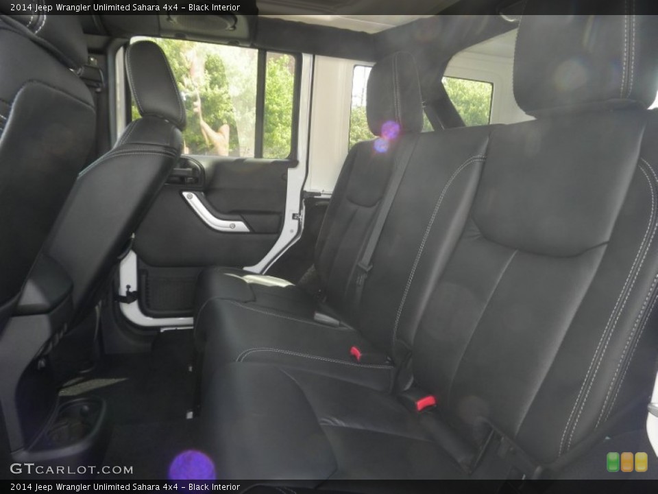 Black Interior Rear Seat for the 2014 Jeep Wrangler Unlimited Sahara 4x4 #85132949