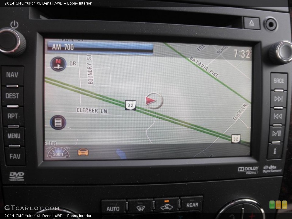 Ebony Interior Navigation for the 2014 GMC Yukon XL Denali AWD #85134659