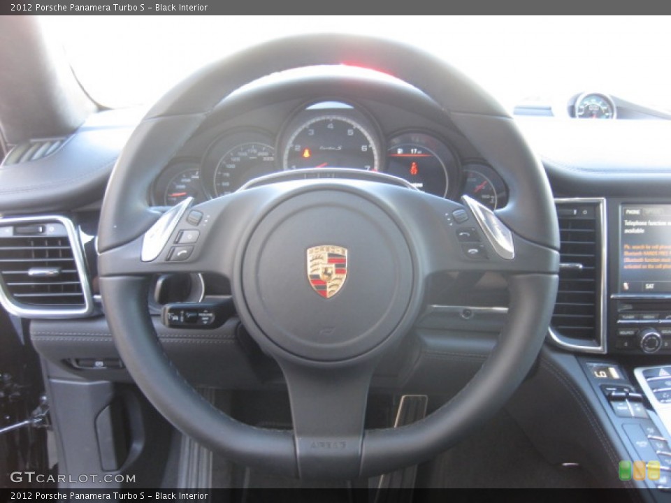 Black Interior Steering Wheel for the 2012 Porsche Panamera Turbo S #85135574