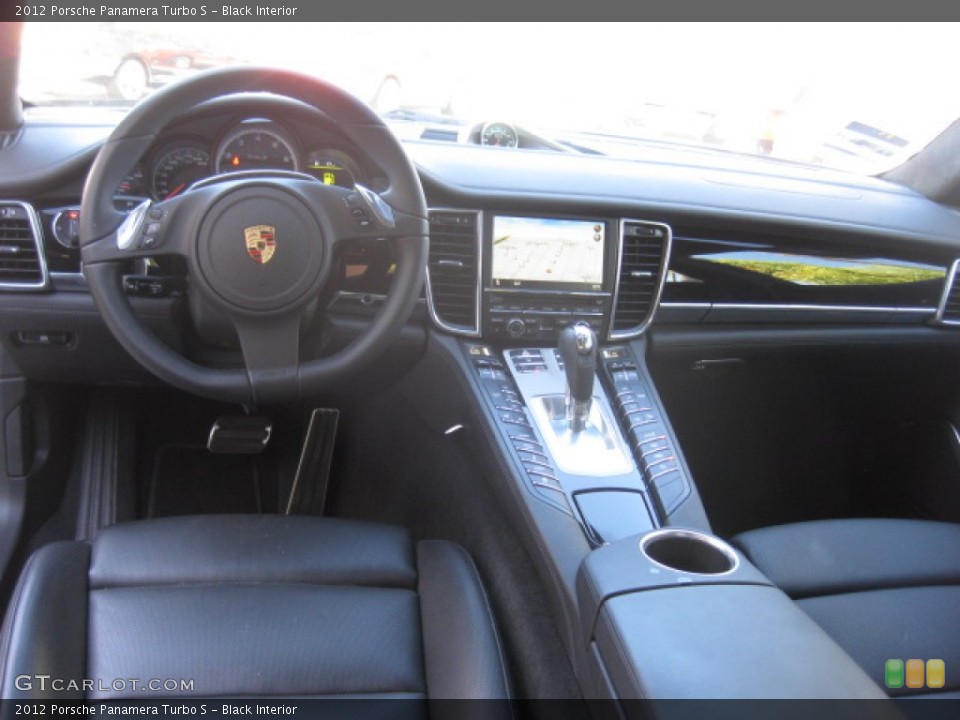 Black Interior Dashboard for the 2012 Porsche Panamera Turbo S #85135829