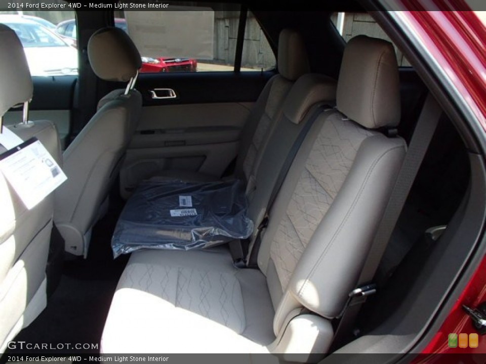 Medium Light Stone Interior Rear Seat for the 2014 Ford Explorer 4WD #85148315