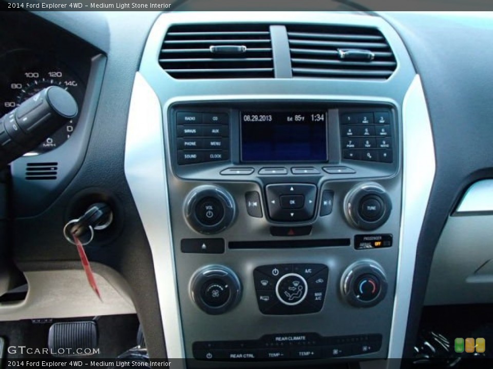 Medium Light Stone Interior Controls for the 2014 Ford Explorer 4WD #85148420
