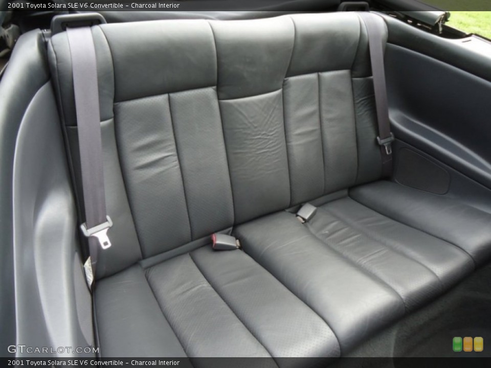 Charcoal Interior Rear Seat for the 2001 Toyota Solara SLE V6 Convertible #85151135