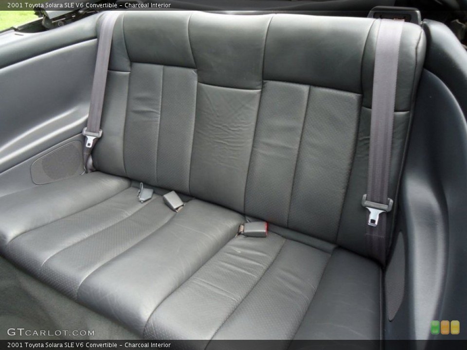 Charcoal Interior Rear Seat for the 2001 Toyota Solara SLE V6 Convertible #85151975