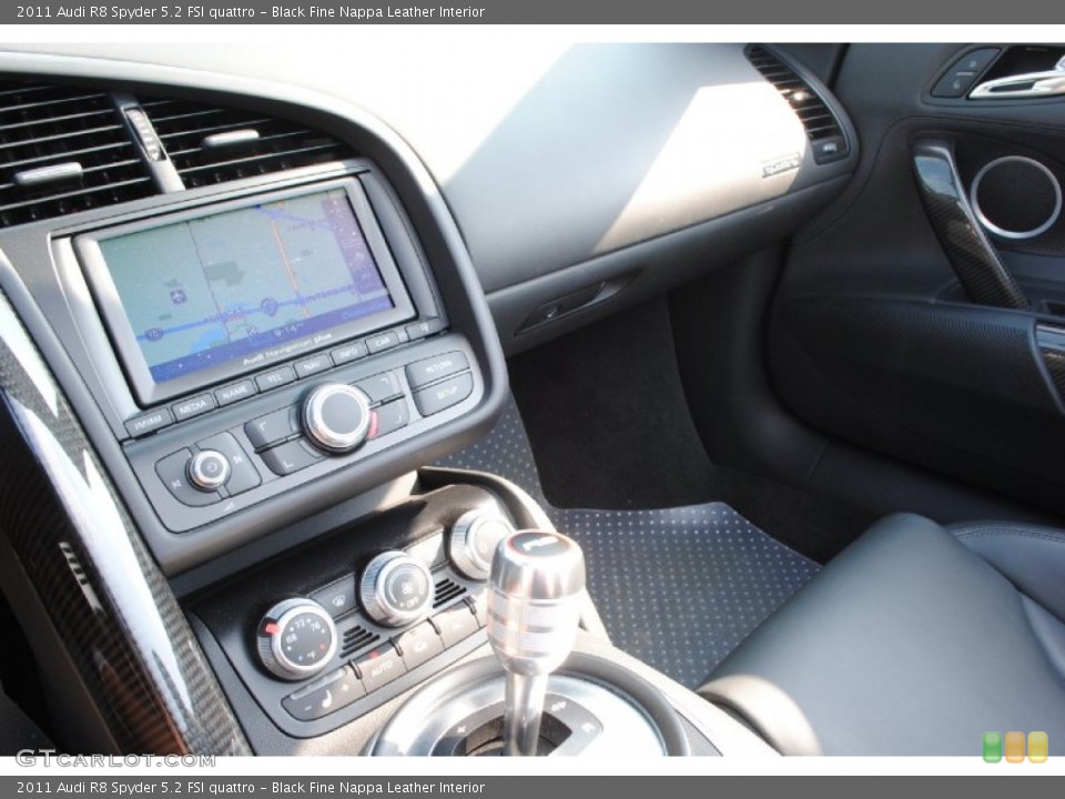 Black Fine Nappa Leather Interior Controls for the 2011 Audi R8 Spyder 5.2 FSI quattro #85153832