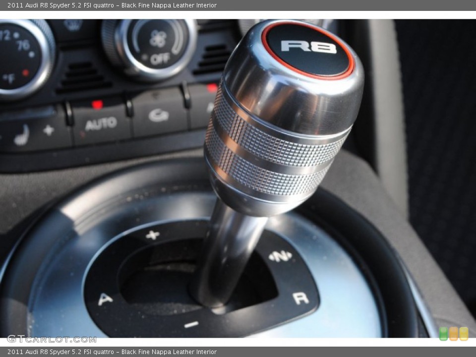 Black Fine Nappa Leather Interior Transmission for the 2011 Audi R8 Spyder 5.2 FSI quattro #85153922