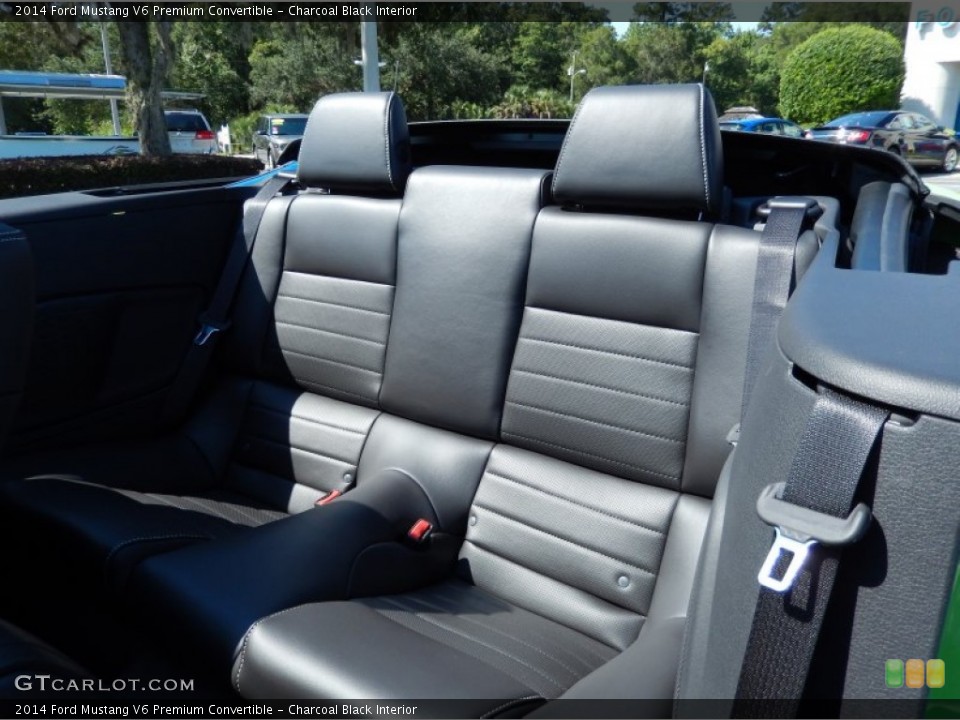 Charcoal Black Interior Rear Seat for the 2014 Ford Mustang V6 Premium Convertible #85155179