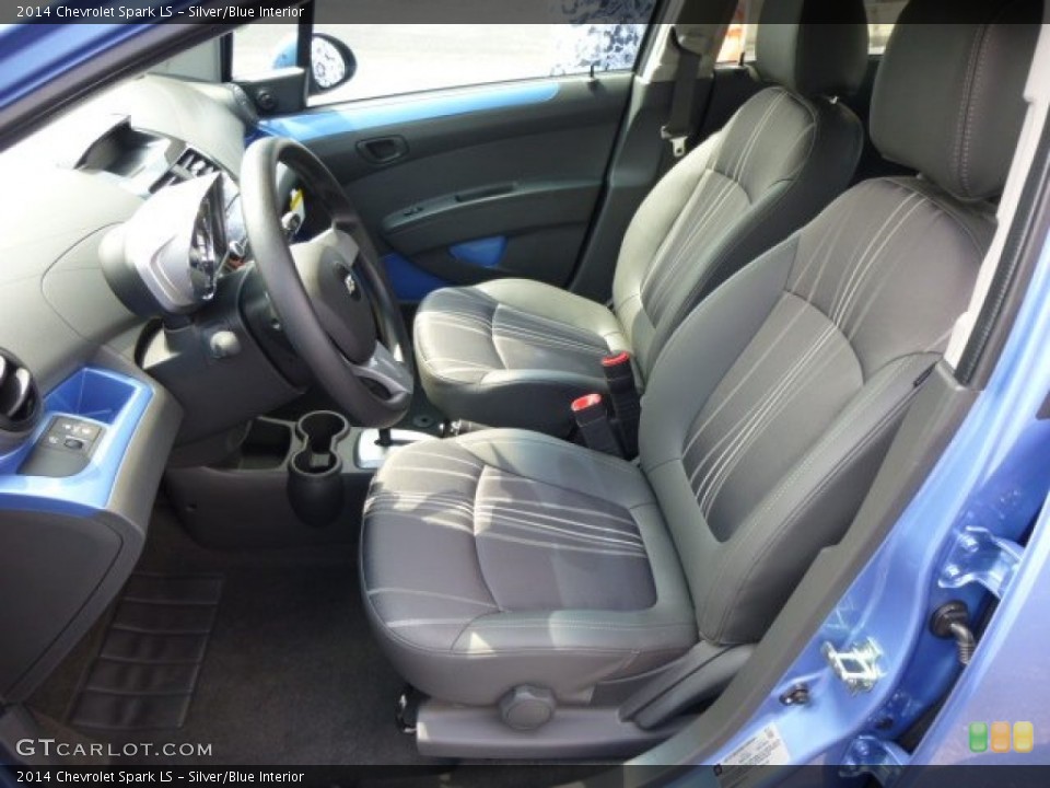 Silver/Blue Interior Front Seat for the 2014 Chevrolet Spark LS #85156319