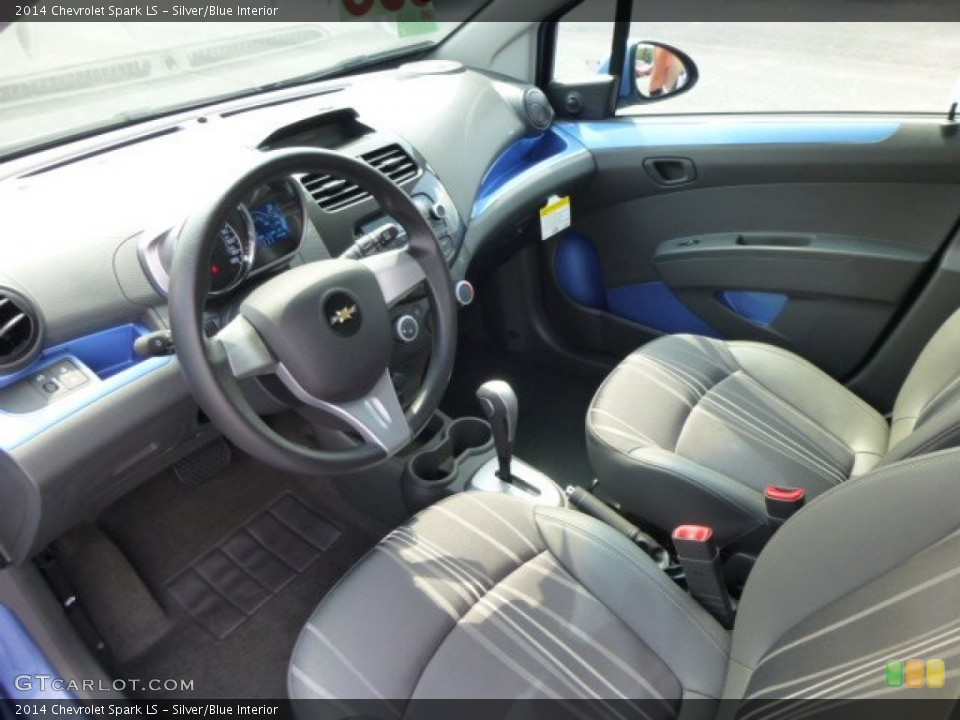 Silver/Blue Interior Prime Interior for the 2014 Chevrolet Spark LS #85156343