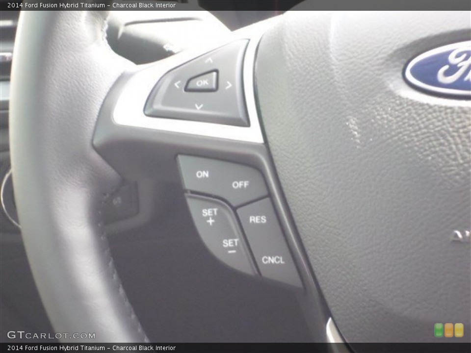Charcoal Black Interior Controls for the 2014 Ford Fusion Hybrid Titanium #85159802