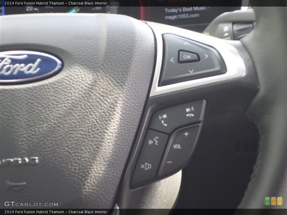 Charcoal Black Interior Controls for the 2014 Ford Fusion Hybrid Titanium #85159826