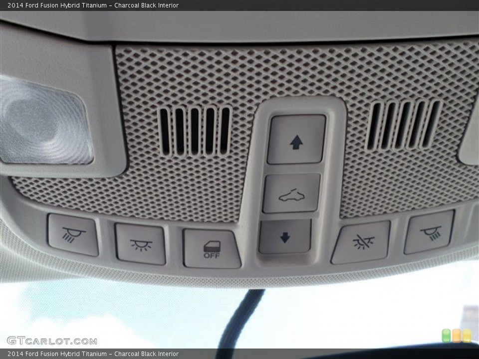 Charcoal Black Interior Controls for the 2014 Ford Fusion Hybrid Titanium #85159922