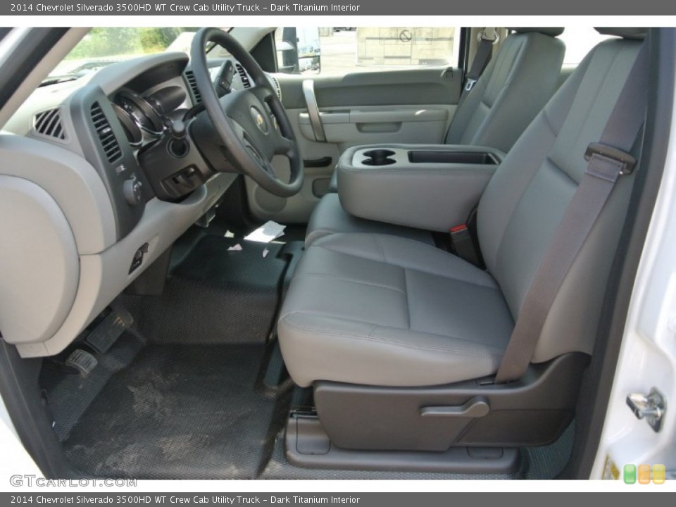 Dark Titanium Interior Front Seat for the 2014 Chevrolet Silverado 3500HD WT Crew Cab Utility Truck #85169200