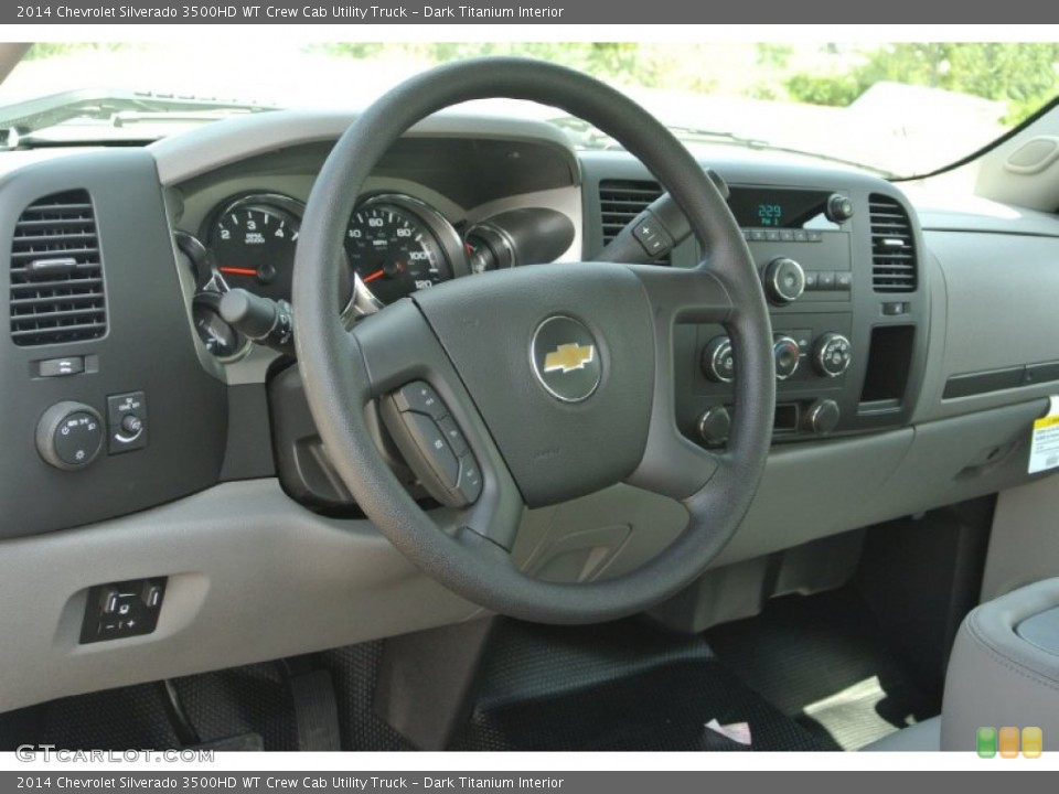 Dark Titanium Interior Steering Wheel for the 2014 Chevrolet Silverado 3500HD WT Crew Cab Utility Truck #85169432