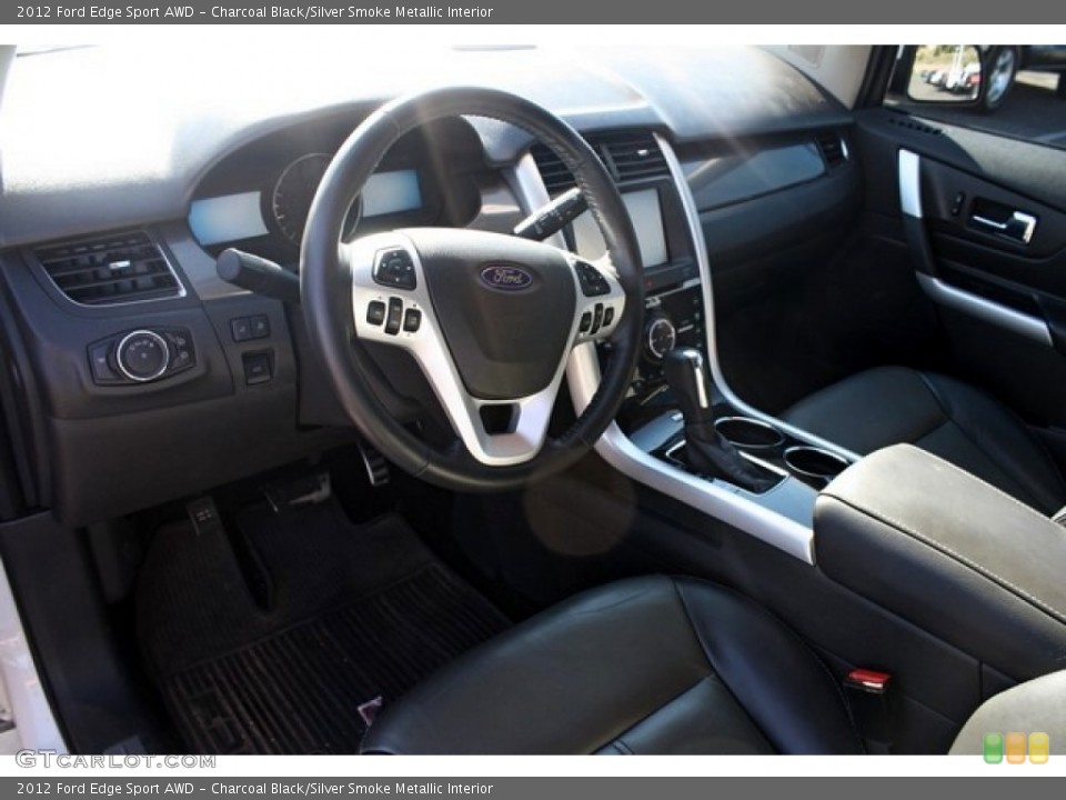 Charcoal Black/Silver Smoke Metallic Interior Prime Interior for the 2012 Ford Edge Sport AWD #85173726