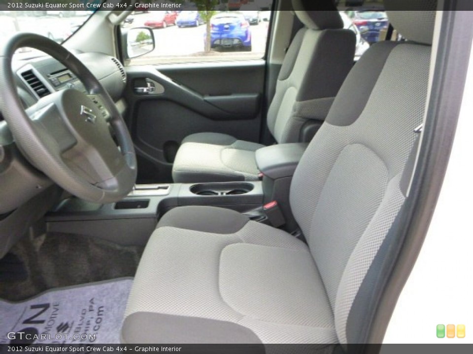 Graphite Interior Front Seat for the 2012 Suzuki Equator Sport Crew Cab 4x4 #85178724