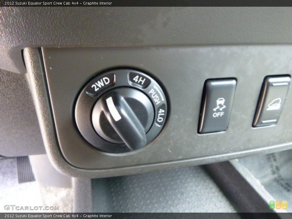 Graphite Interior Controls for the 2012 Suzuki Equator Sport Crew Cab 4x4 #85178789