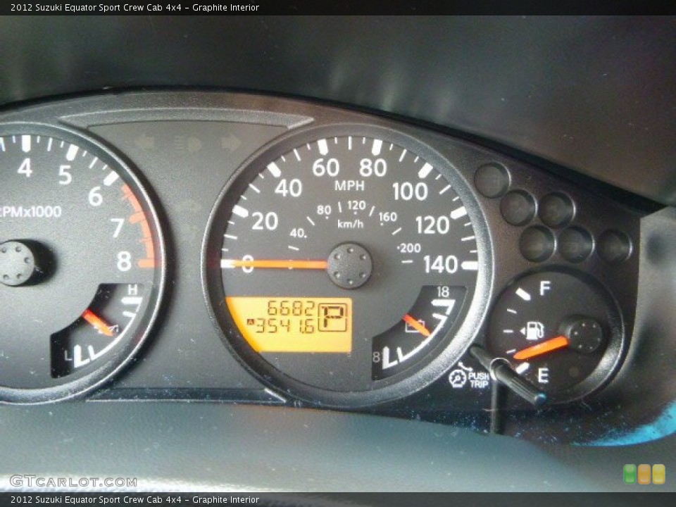 Graphite Interior Gauges for the 2012 Suzuki Equator Sport Crew Cab 4x4 #85178813