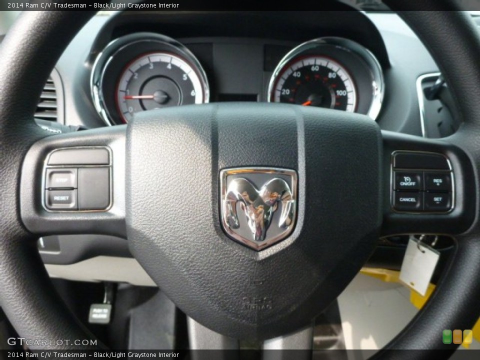 Black/Light Graystone Interior Steering Wheel for the 2014 Ram C/V Tradesman #85179212