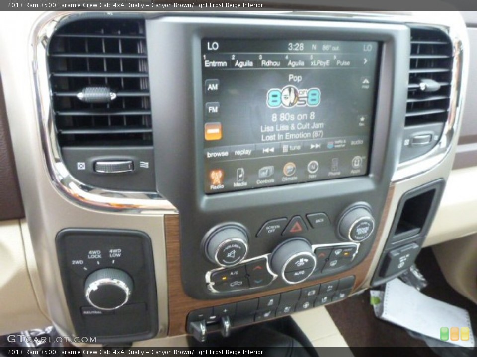 Canyon Brown/Light Frost Beige Interior Controls for the 2013 Ram 3500 Laramie Crew Cab 4x4 Dually #85180058