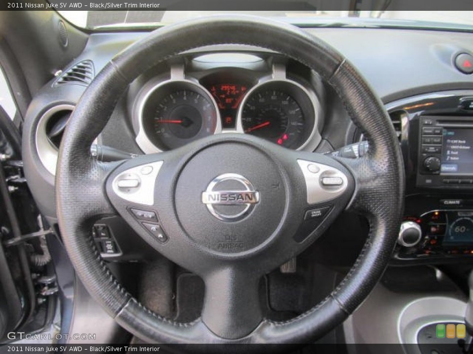 Black/Silver Trim Interior Steering Wheel for the 2011 Nissan Juke SV AWD #85181045