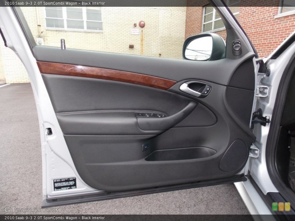 Black Interior Door Panel for the 2010 Saab 9-3 2.0T SportCombi Wagon #85187993