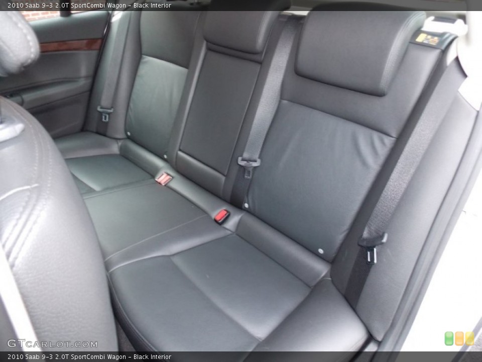 Black Interior Rear Seat for the 2010 Saab 9-3 2.0T SportCombi Wagon #85188170