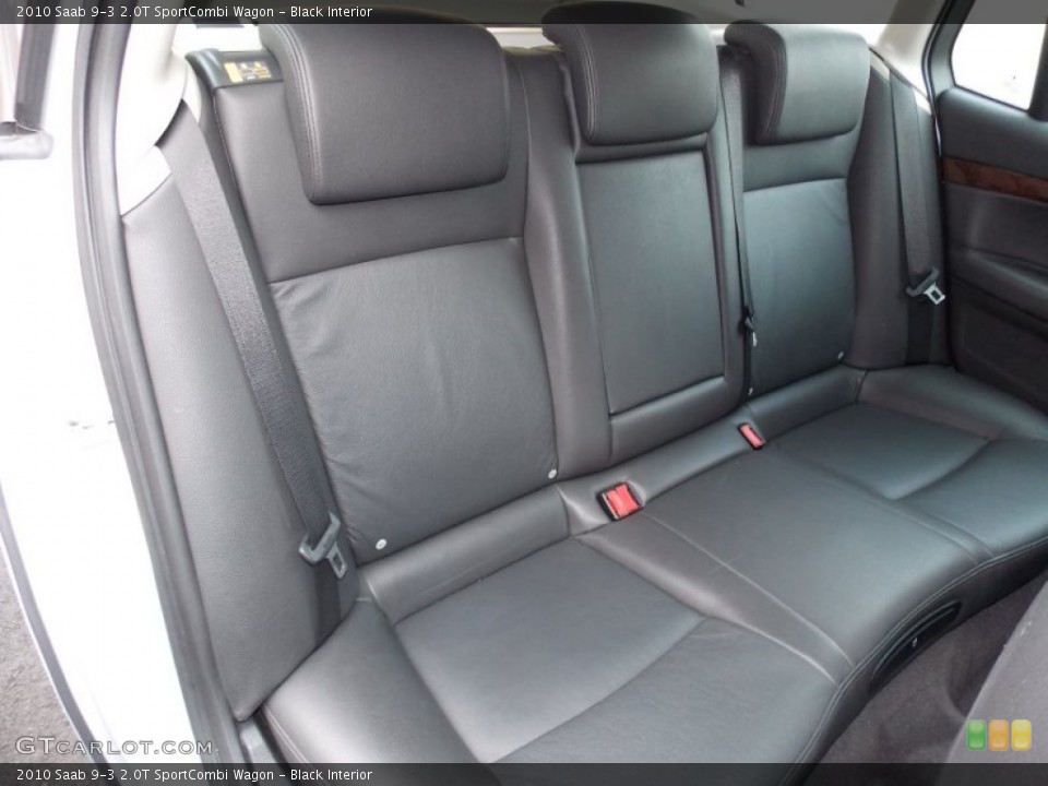 Black Interior Rear Seat for the 2010 Saab 9-3 2.0T SportCombi Wagon #85188311