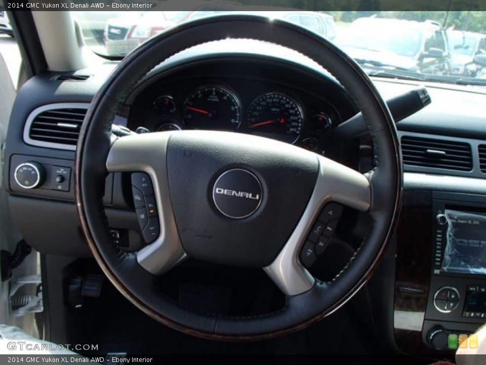 Ebony Interior Steering Wheel for the 2014 GMC Yukon XL Denali AWD #85190693