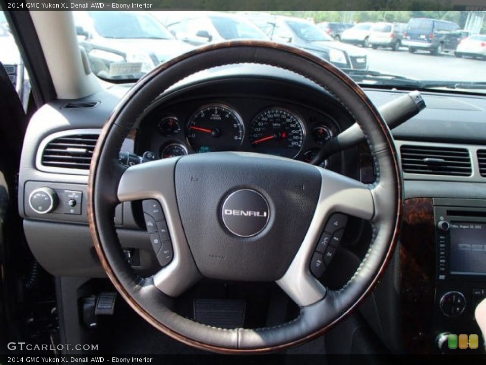 Ebony Interior Steering Wheel for the 2014 GMC Yukon XL Denali AWD #85191152