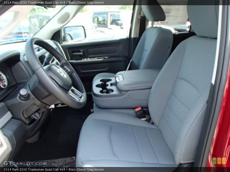 Black/Diesel Gray Interior Front Seat for the 2014 Ram 1500 Tradesman Quad Cab 4x4 #85199309