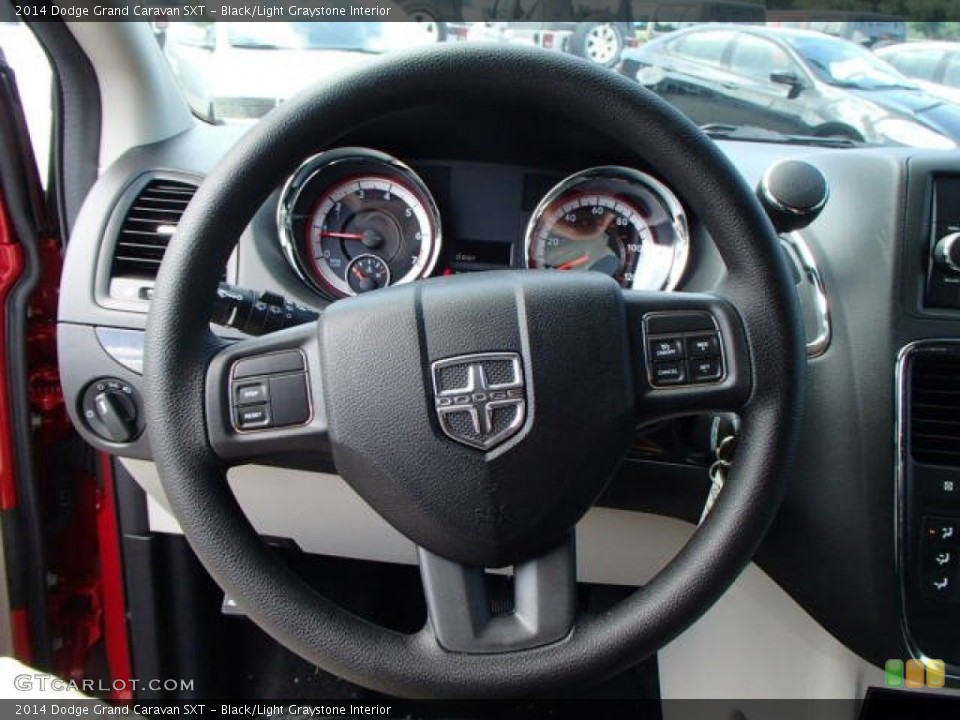 Black/Light Graystone Interior Steering Wheel for the 2014 Dodge Grand Caravan SXT #85200352