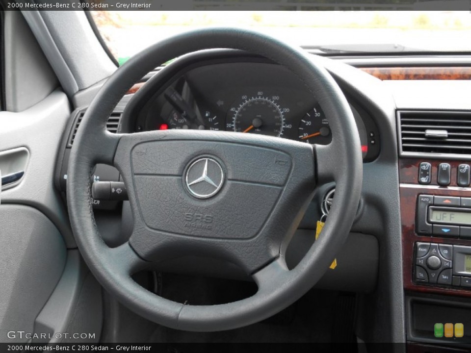 Grey Interior Steering Wheel for the 2000 Mercedes-Benz C 280 Sedan #85205487