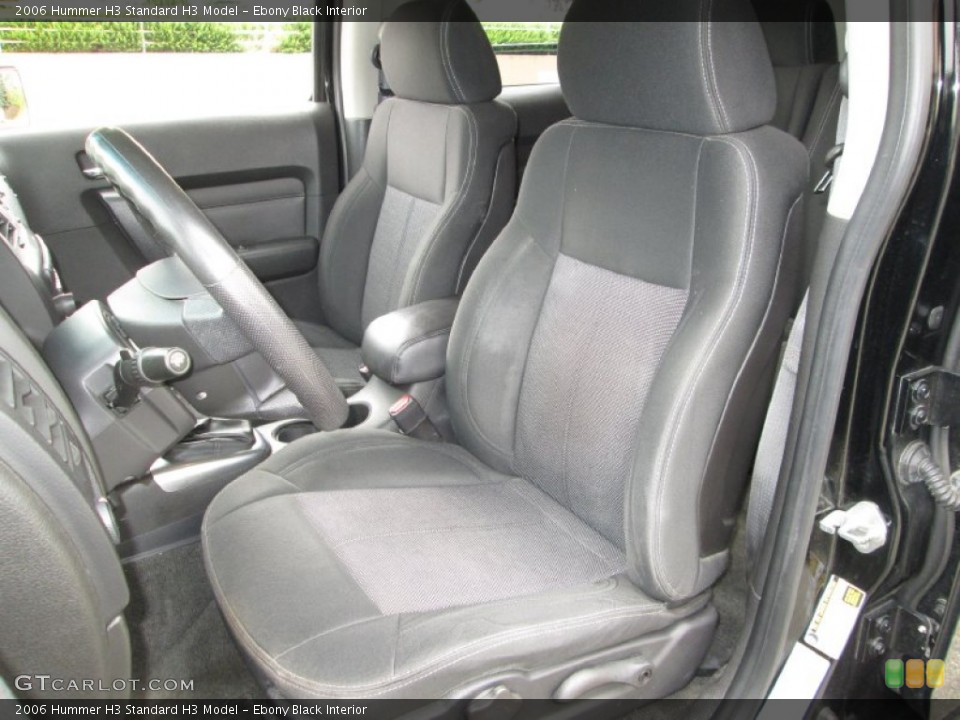 Ebony Black Interior Front Seat for the 2006 Hummer H3  #85205522